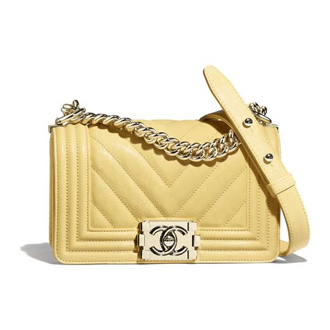 chanel small boy bag yellow|The Ultimate Guide to the Chanel Boy Bag .